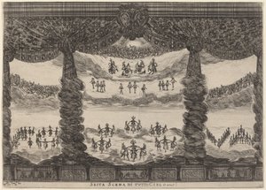 टुट्टो सिएलो का छठा दृश्य, 1637। द्वारा स्टेफानो डेला बेला