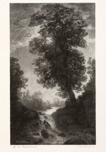 चांदनी द्वारा एक झरना, 1887। द्वारा स्टीफन ग्रीले पुटनम