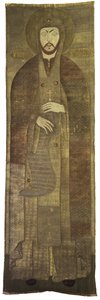अलेक्जेंडर नेवस्की उपशास्त्रीय कढ़ाई का कफन, 1670 द्वारा स्ट्रोगनोव कार्यशाला