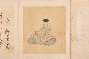 छत्तीस काव्य अमर संजुरोक्कसेन के चित्र और कविताएँ, 1674-92। द्वारा सुमियोशी गुकेइ