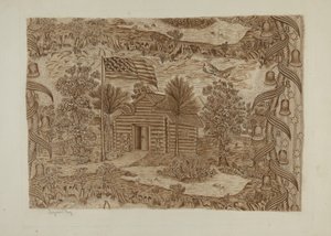 ऐतिहासिक मुद्रित कपड़ा, सी। 1940.