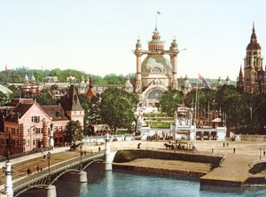 स्टॉकहोम, 1897 में Djurgården द्वीप का दृश्य