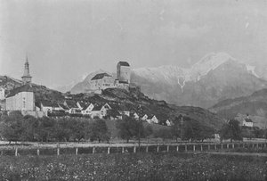 Sargans, Vallee du Rhin (b/w फोटो) द्वारा स्विस फोटोग्राफर