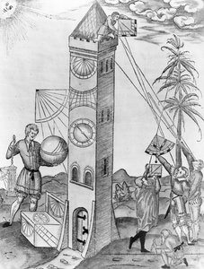 सेबस्टियन मुनस्टर्स रुडिमेंटा मैथमेटिका से एक चित्रण, 1551 द्वारा स्विस स्कूल