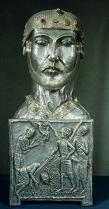 सेंट कैंडिडस के सरपरस्त सिर, c.1165 (सोना और चांदी)