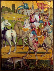 द राइडिंग ऑफ़ द मैगी किंग्स पेंटिंग ऑफ़ द स्विस स्कूल। 1460 लगभग। डिजॉन, ललित कला संग्रहालय द्वारा स्विस स्कूल