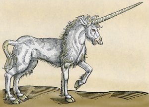 यूनिकॉर्न, कॉनरोड Gesner द्वारा, 1551 जानवरों का एक इतिहास से