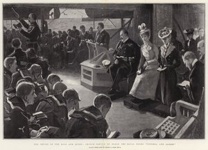 द क्रूज़ ऑफ़ द किंग एंड क्वीन, चर्च सर्विस ऑन द बोर्ड रॉयल रॉयल विक्टोरिया और अल्बर्ट