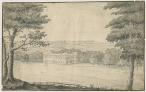 सैंडवेल पार्क - हॉल: स्याही और वाश ड्राइंग, 1770