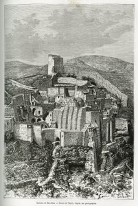 मार-सबा का मठ (मार सबा) (फिलिस्तीन)। टेलर की उत्कीर्णन, आज के सीरिया की कहानी को चित्रित करने के लिए, एम. लोर्टेट द्वारा, ल्योन के चिकित्सा संकाय के डीन, सार्वजनिक शिक्षा मंत्रालय द्वारा एक वैज्ञानिक मिशन के लिए आरोपित, टौ में प्रकाशित द्वारा टी टेलर