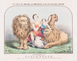 द लायन एंड लैम्ब शॉल लेट डाउन टुगेदर और द लिटिल चाइल्ड शैल लीड देम, c.1840 (पेपर पर वाटर कलर) द्वारा TW मजबूत