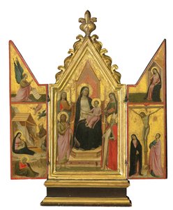 Triptych (सोने के ग्राउंड पैनल पर तापमान)