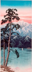 शिराने पर्वत, निक्को पर शेष बर्फ द्वारा ताकाहाशी हिरोकी