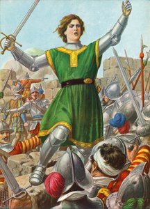 Caterina Sforza 12 जनवरी 1500 को Forli में प्रतिरोध का नेतृत्व करती है द्वारा टेंक्रेडी स्कार्पेलि