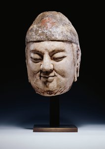 एक अधिकारी, तांग राजवंश या पहले थोड़ा संगमरमर का सिर, c.618-907 द्वारा तांग राजवंश चीनी स्कूल
