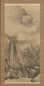 जलप्रपात के साथ लैंडस्केप, 1828।