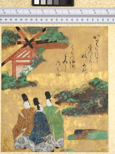 समुद्र तट पर सुमियोशी, "द टेल्स ऑफ इसे", 1600-40 से चित्रण द्वारा तवरया सोतात्सु