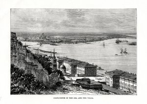 ओका और वोल्गा का संगम, रूस, 1879