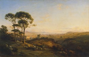 कोनोचिया से नेपल्स, टेओडोरो डुक्लेरे 1838 द्वारा, कैनवास पर तेल