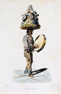 टैम्बोरिन मैन, जियोवानी फुसारो (1803-1894) द्वारा टेओडोरो डुक्लेरे (1816-1867) के एक चित्र से उकेरा गया है। इटली