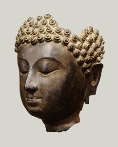 बुद्ध सिर, लन्ना शैली (कांस्य) द्वारा थाई स्कूल