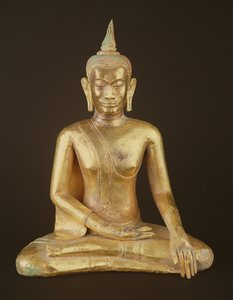 ध्यान में बैठे बुद्ध (कांस्य) द्वारा थाई स्कूल