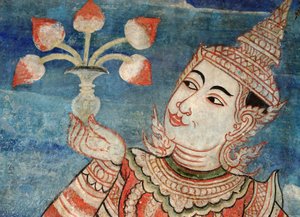 वत् फ्रा सिंह के विहार विहार में एक भित्ति से विस्तार द्वारा थाई स्कूल