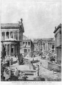 पुरातनता का रोमन फोरम, 1914 (बीडब्ल्यू उत्कीर्णन) द्वारा थियोडोर जोसेफ ह्यूबर्ट हॉफबॉयर