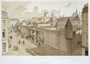 1770 में मंदिर का दृश्य, &39;पेरिस थ्रू द एजेस&39;, 1885 से चित्रण द्वारा थियोडोर जोसेफ ह्यूबर्ट हॉफबॉयर