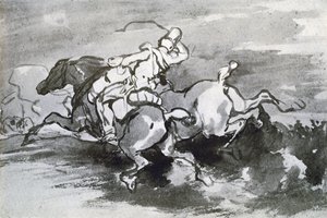 आर्टिलरीमैन अपने घोड़े को फ़ील्ड में ले जाता है, 1913। द्वारा थियोडोर गेरिकौल्ट