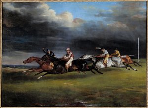 हॉर्स रेस का कहना है कि थिओडोर गेरिकॉल्ट (1791-1824) 1821 सन द्वारा एप्सम पेंटिंग में डर्बी। 0,92x1,25 वर्ग मीटर द्वारा थियोडोर गेरिकौल्ट