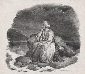 आई ड्रीम ऑफ हर इन द क्रैशिंग वेव्स, 1818। द्वारा थियोडोर गेरिकौल्ट