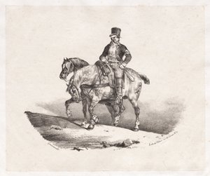 पोस्टमैन या दो हार्नेसेड घोड़े, 1823। द्वारा थियोडोर गेरिकौल्ट