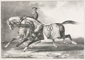 दो डापल्ड घोड़े का व्यायाम, 1822। द्वारा थियोडोर गेरिकौल्ट