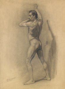 पुरुष चित्र का अध्ययन, 1875 द्वारा थियोडोर रॉबिन्सन