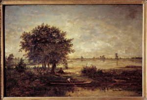 थियोडोर रूसो (1812-1867) द्वारा 19वीं सदी के सूर्य द्वारा लेस एज डे ला लॉयर पेंटिंग। 0.42x0.63 मीटर पेरिस, मुसी डू लौवर। द्वारा पियरे इटियेन थियोडोर रूसो