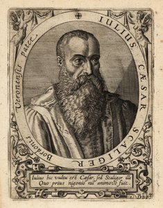 Giulio Cesare della Scala, इतालवी विद्वान। द्वारा थियोडोर डी ब्राय