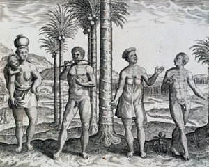 मूल इथियोपिया, काम से भारत ओरिएंटलिस थियोडोर डी ब्राय (1528-1598), अफ्रीका द्वारा उत्कीर्णन द्वारा थियोडोर डी ब्राय