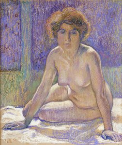नग्न महिला बैठना, c.1912