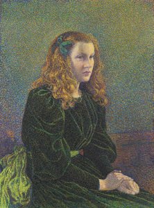 ग्रीन ड्रेस में युवा महिला जर्मेन मार्चल, 1893