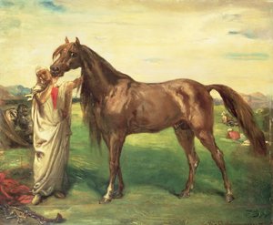 हैडजी, एक अरबियन स्टालियन, 1853 द्वारा थियोडोर चेसियारौ
