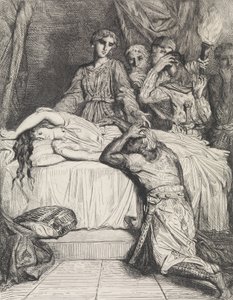 ओह! ओह! ओह !: ओथेलो एक्ट 5 से प्लेट 14, दृश्य 2, 1844 में उकेरा गया, आर..., 1844 में उकेरा गया, 1900 में पुनर्मुद्रित। द्वारा थियोडोर चेसियारौ