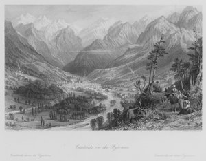 Cauterets, Pyrenees में (उत्कीर्णन) द्वारा थॉमस (बाद) अलोम