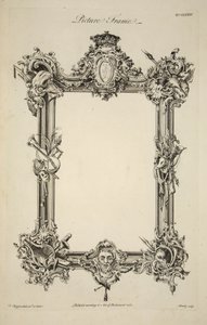 एक पिक्चर फ्रेम, पब के लिए डिजाइन। 1761 (उत्कीर्णन) द्वारा थॉमस (बाद में) चिप्पेंडेल