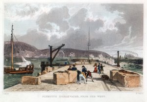 पश्चिम से प्लायमाउथ ब्रेकवाटर, 1829 द्वारा थॉमस एलोम