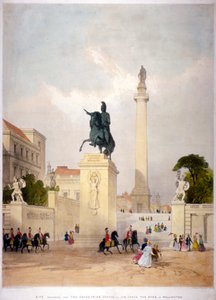 द मॉल एंड वाटरलू प्लेस, वेस्टमिंस्टर, लंदन, c1845 द्वारा थॉमस एलोम