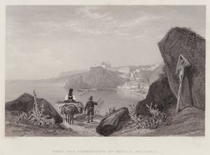 स्काइला, कैलाब्रिया, इटली (उत्कीर्णन) की चट्टान और प्रांत द्वारा थॉमस ब्रेबॉर्न आयलर