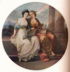 चरित्र के डिजाइन में एंजेलिका कॉफ़मैन, कविता की प्रेरणा को सुनते हुए, 1782, 1921