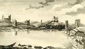 क्लोमींस के खंडहर का दृश्य। कं वेक्सफ़ोर्ड, 1791। द्वारा थॉमस कुक