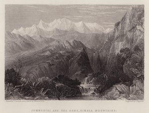 जमनौत्री और शंकु, हिमालय पर्वत (रंग लिथो) द्वारा थॉमस क्रिसविक